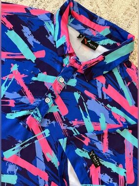 Yatta Golf Brightly Printed Polo Sz XL
